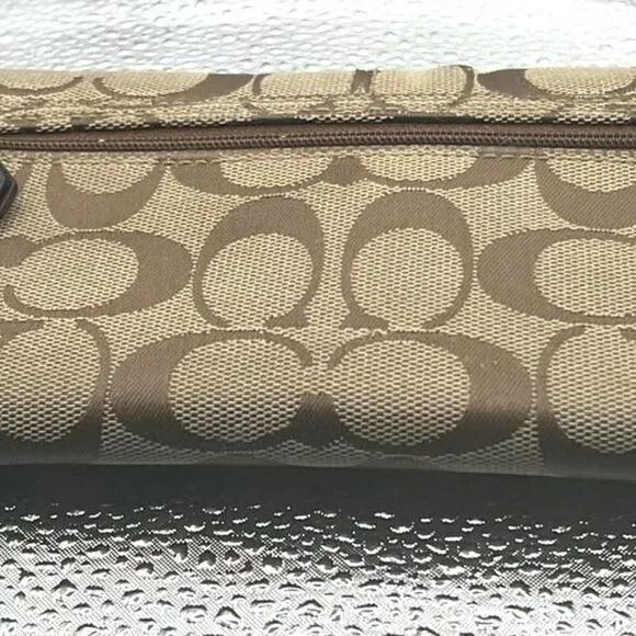 Coach Signature C Pleated Front Trifold Wallet - Picture 2 of 6